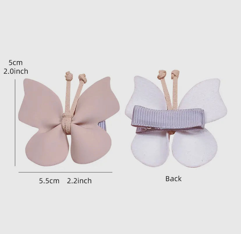 Leather Butterfly Clip | 6 Colour Options