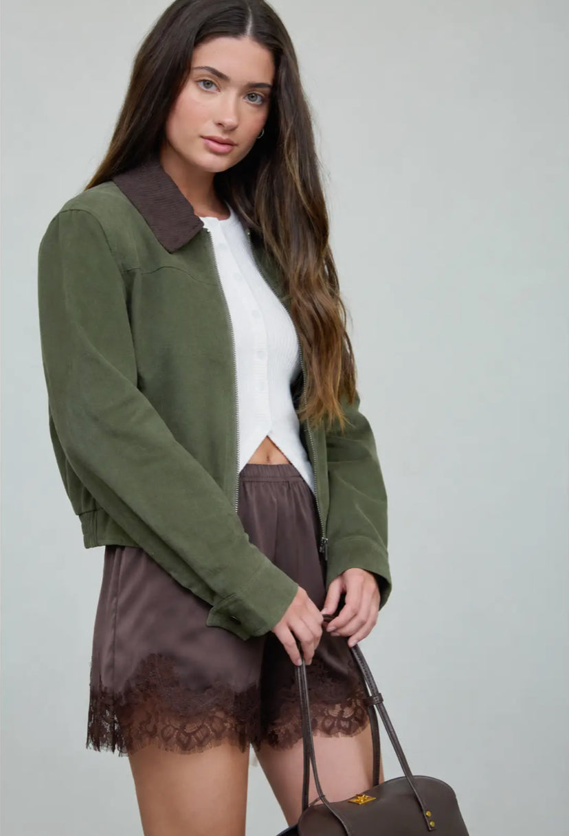 Bronwyn Barn Jacket | Dark Olive