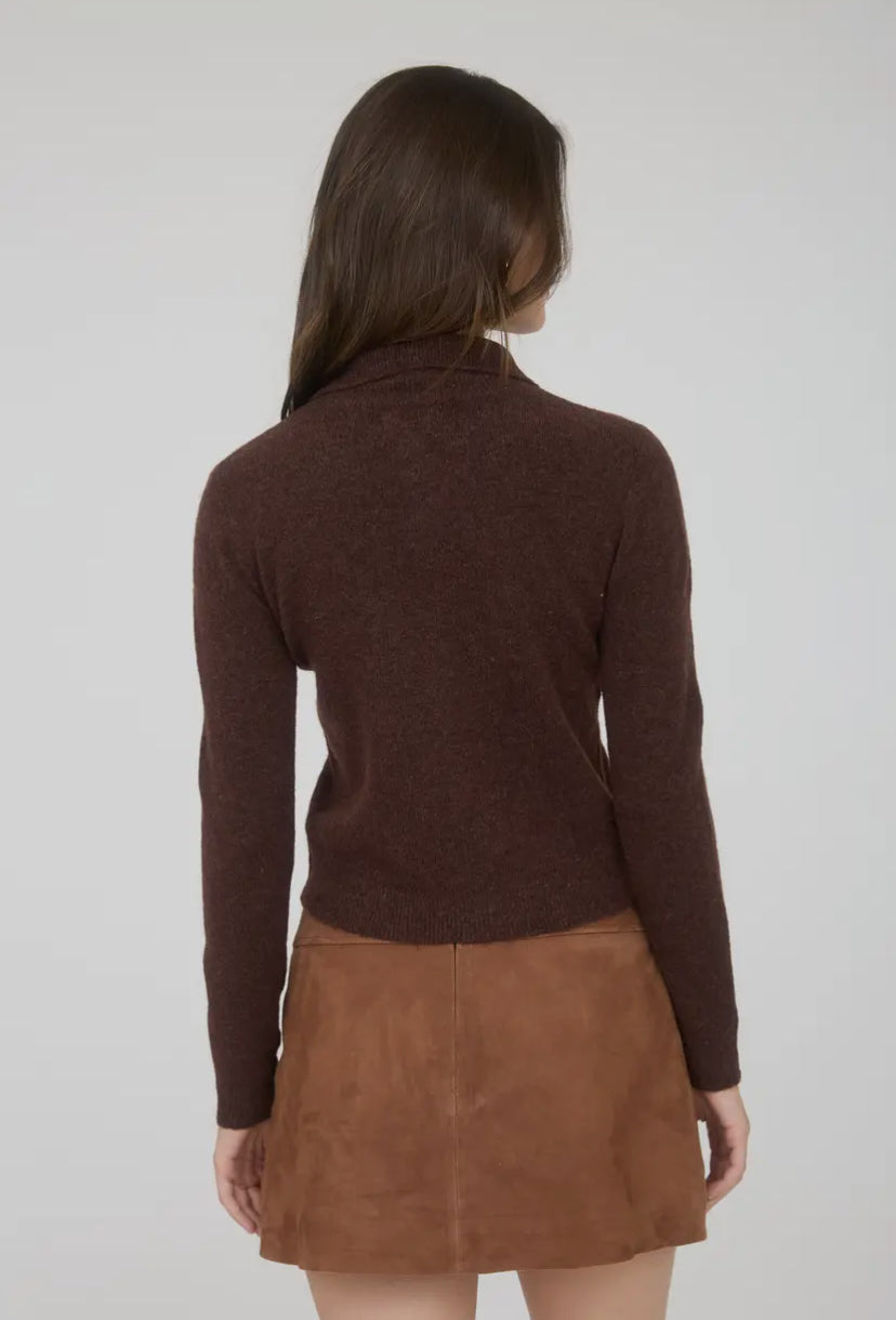 Daija Button Sweater | Chocolate