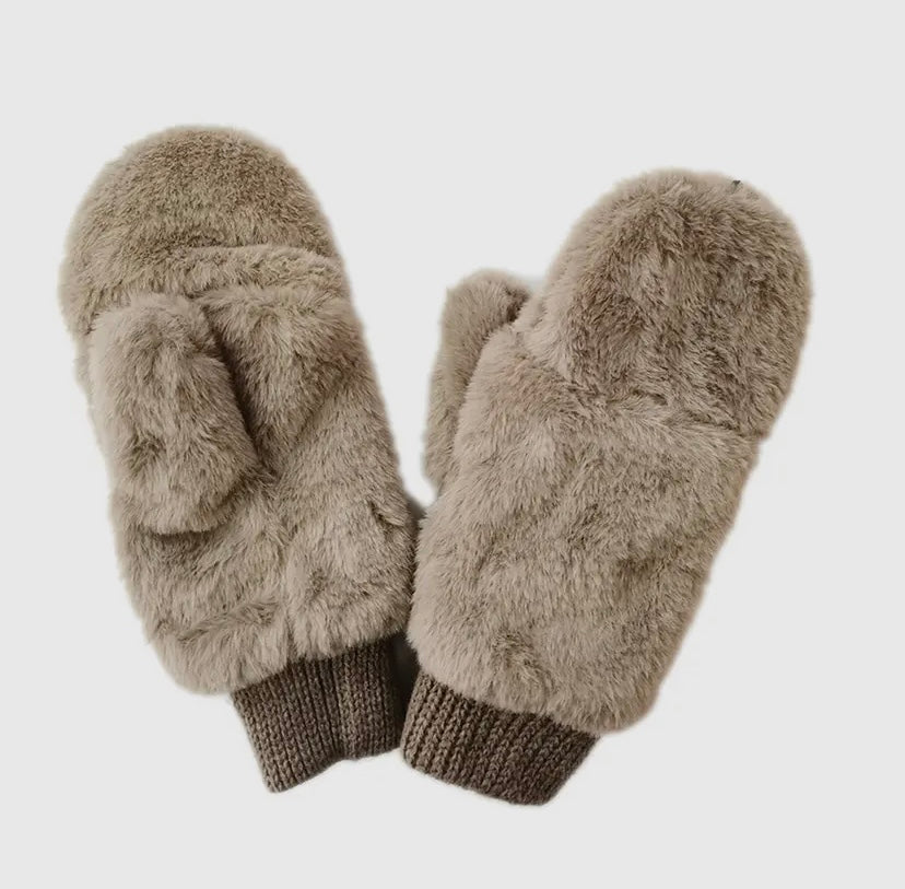 Cozy Faux Fur Mittens | 2 Colour Options