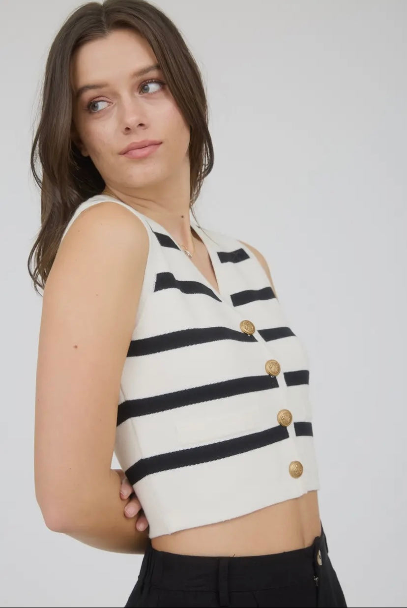 Regal Cropped Vest