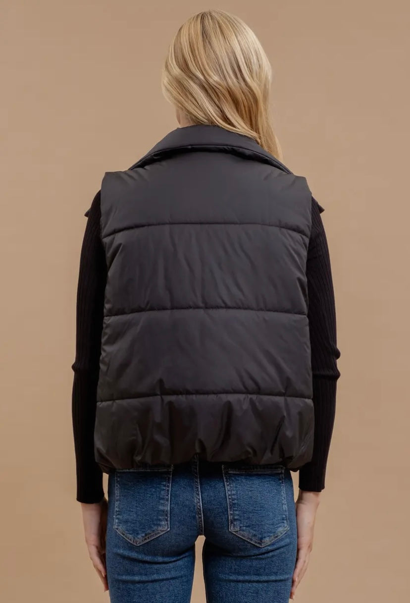 Westley Puffer Vest | Black