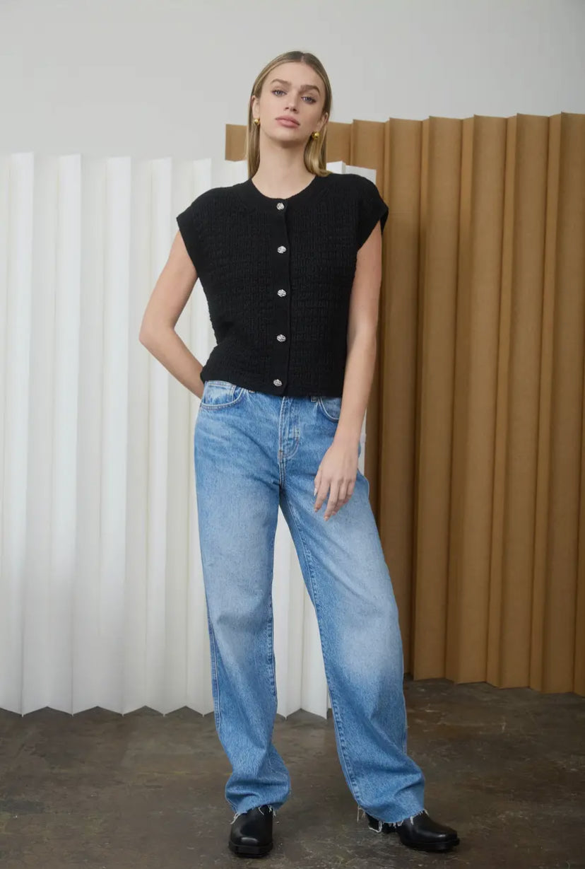 Bryelle Knit Top | Black