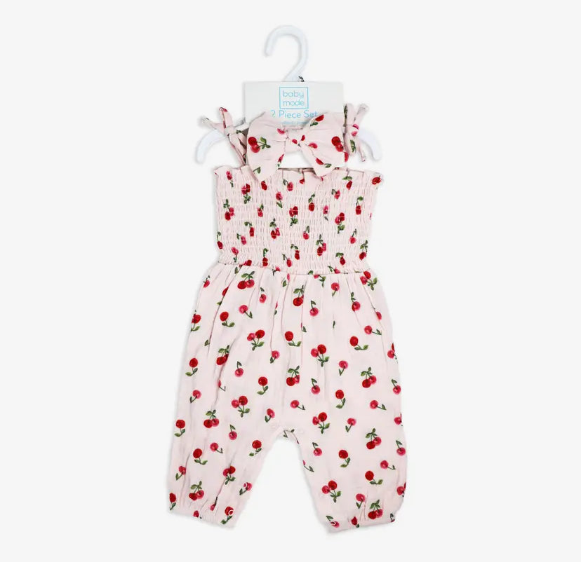 Cherry 2 Piece Jumpsuit Set