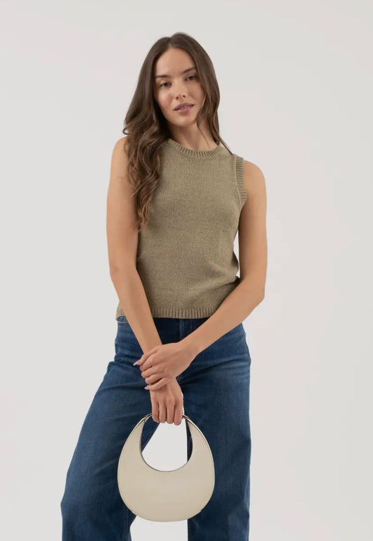 Lasso Knit Tank | Light Olive