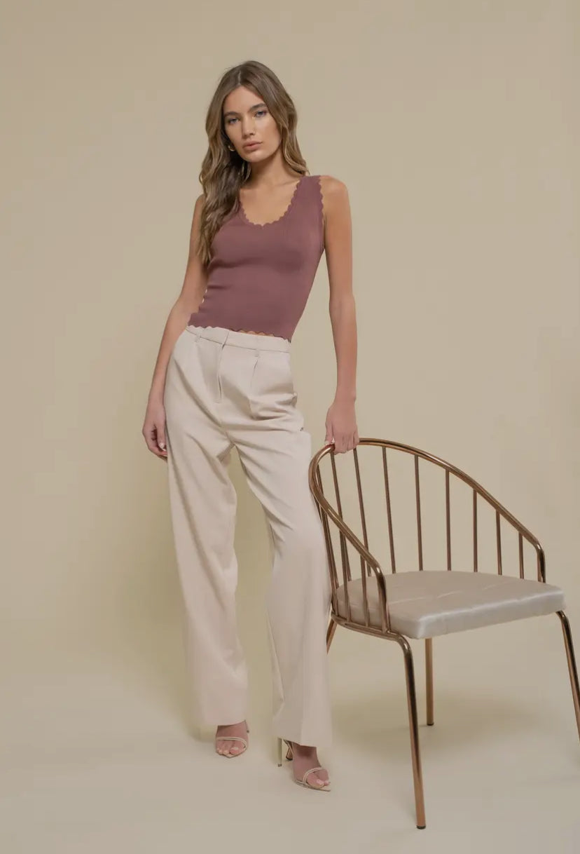 Delva Tank Top | Red Bean