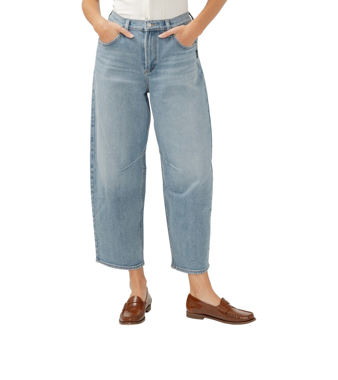 SILVER JEANS | Barrel Leg Ankle Jeans AGR278