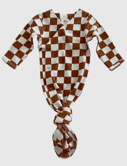 Gelato Checkerboard Knot Gown