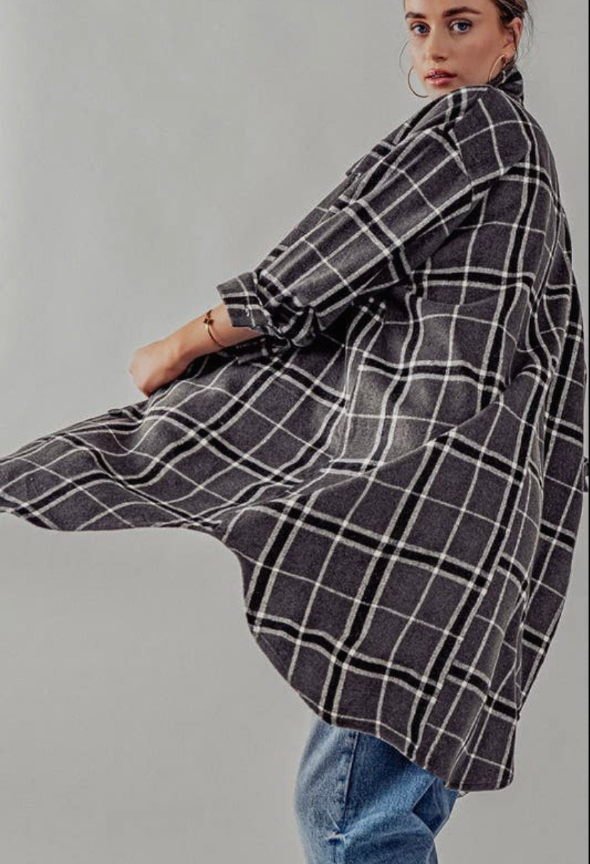 Mari Plaid Shacket -2 Colour Options