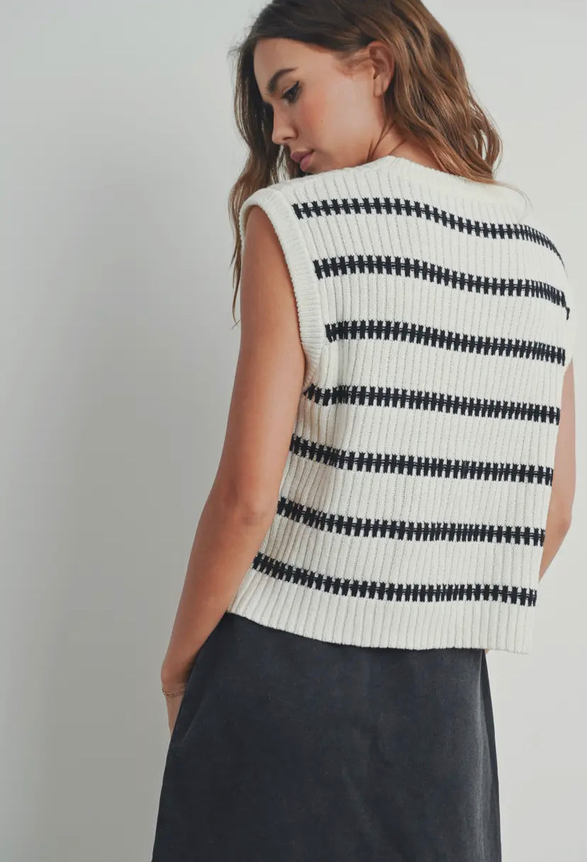 Silas Striped Knit Tank - 3 Colour Options