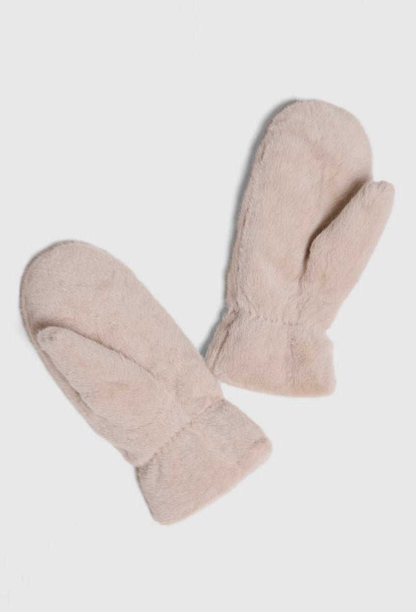 Solid Faux Fur Mittens | 4 Colour Options