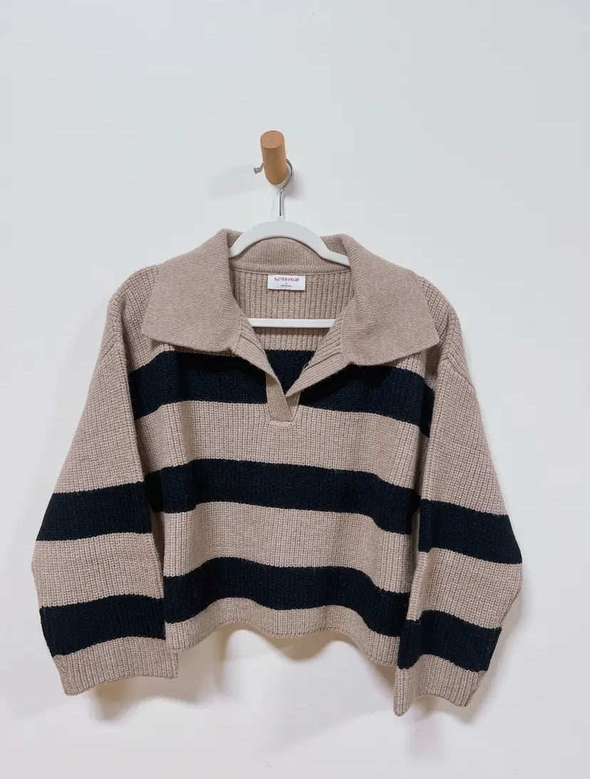 Bridget Collared Striped Knit