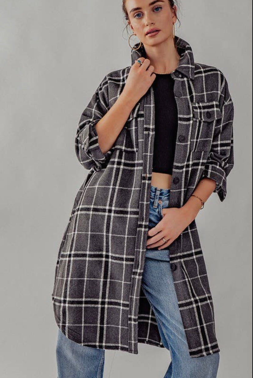 Mari Plaid Shacket -2 Colour Options