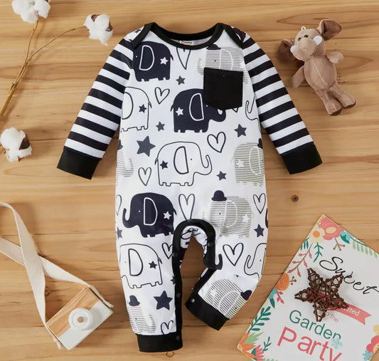 Elephant Print Onesie