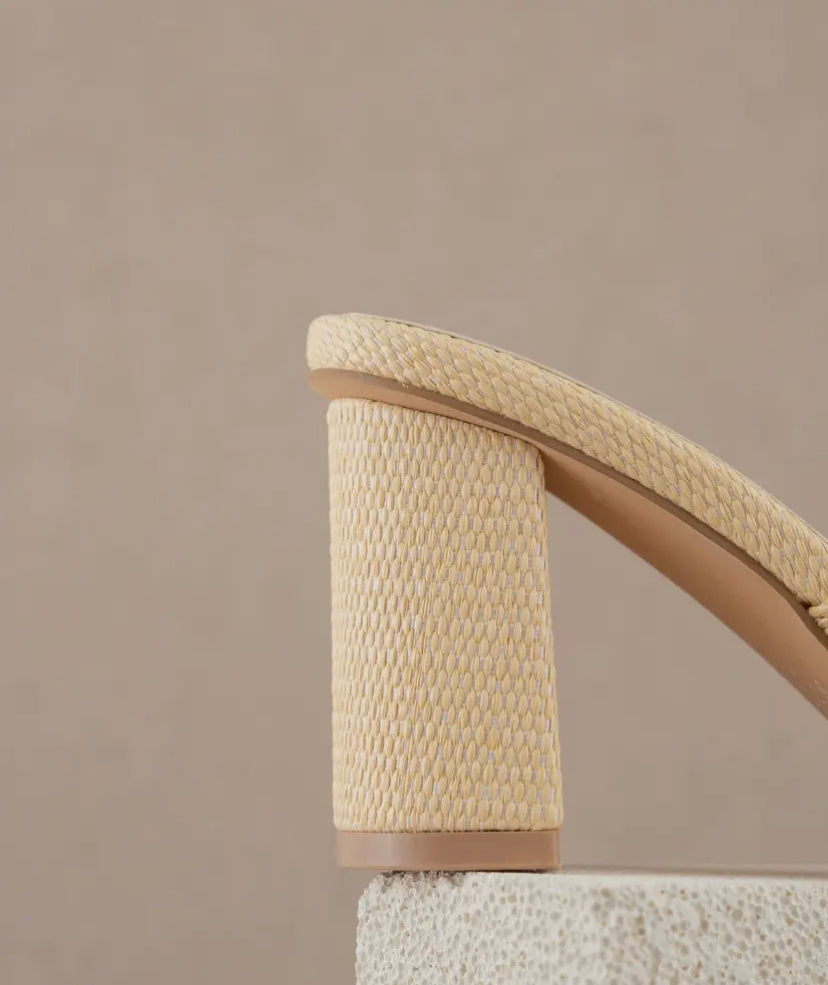 The Santiago Raffia Heel