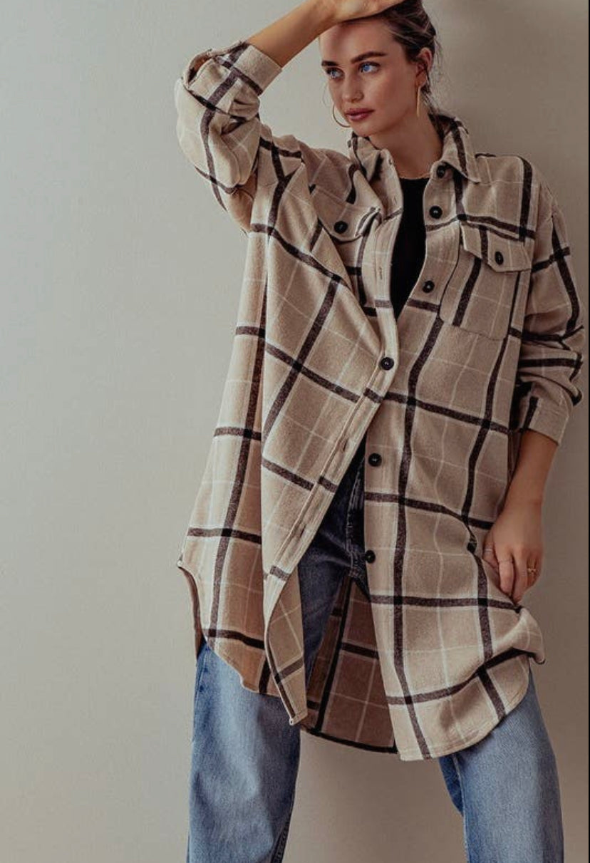 Mari Plaid Shacket -2 Colour Options