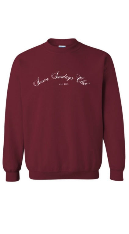 Seven Sundays Crewneck | Multiple Colour Options