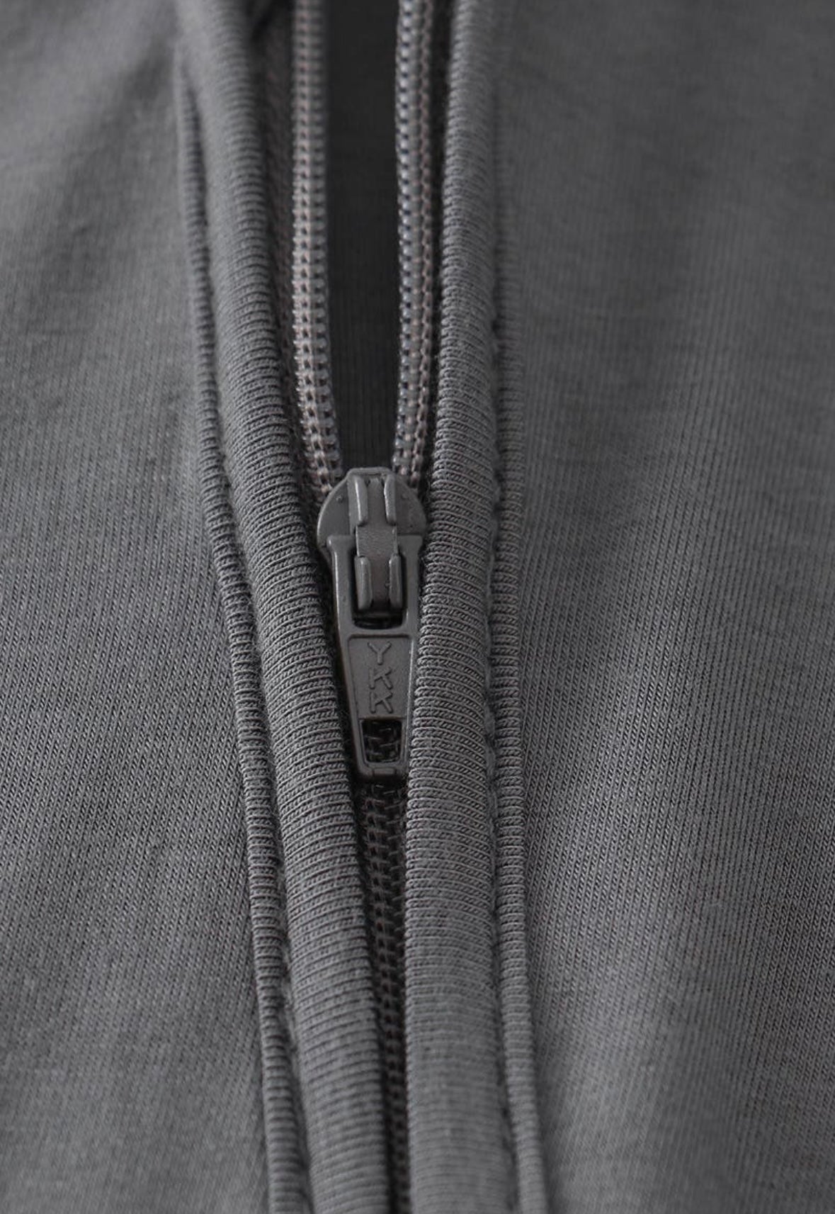 Bamboo Zipper Onesie -Charcoal