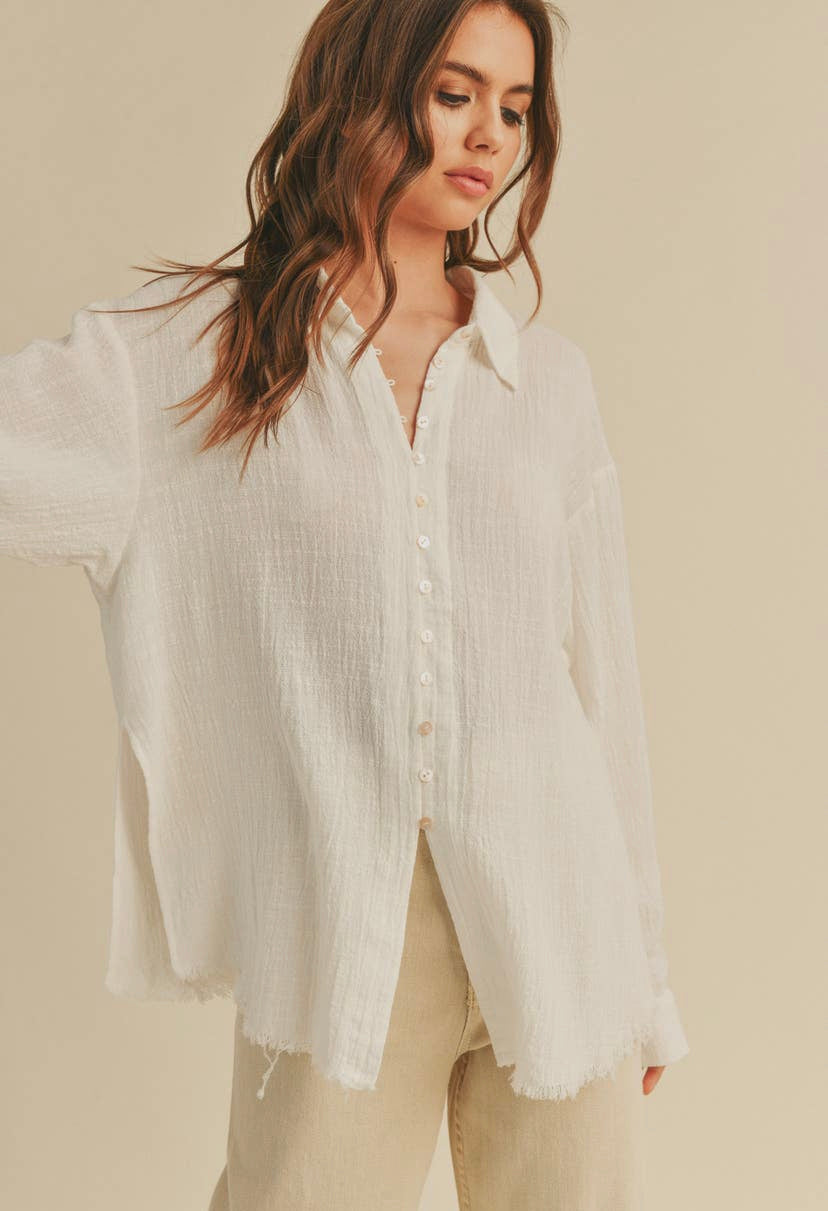 Addie Gauze Button Down