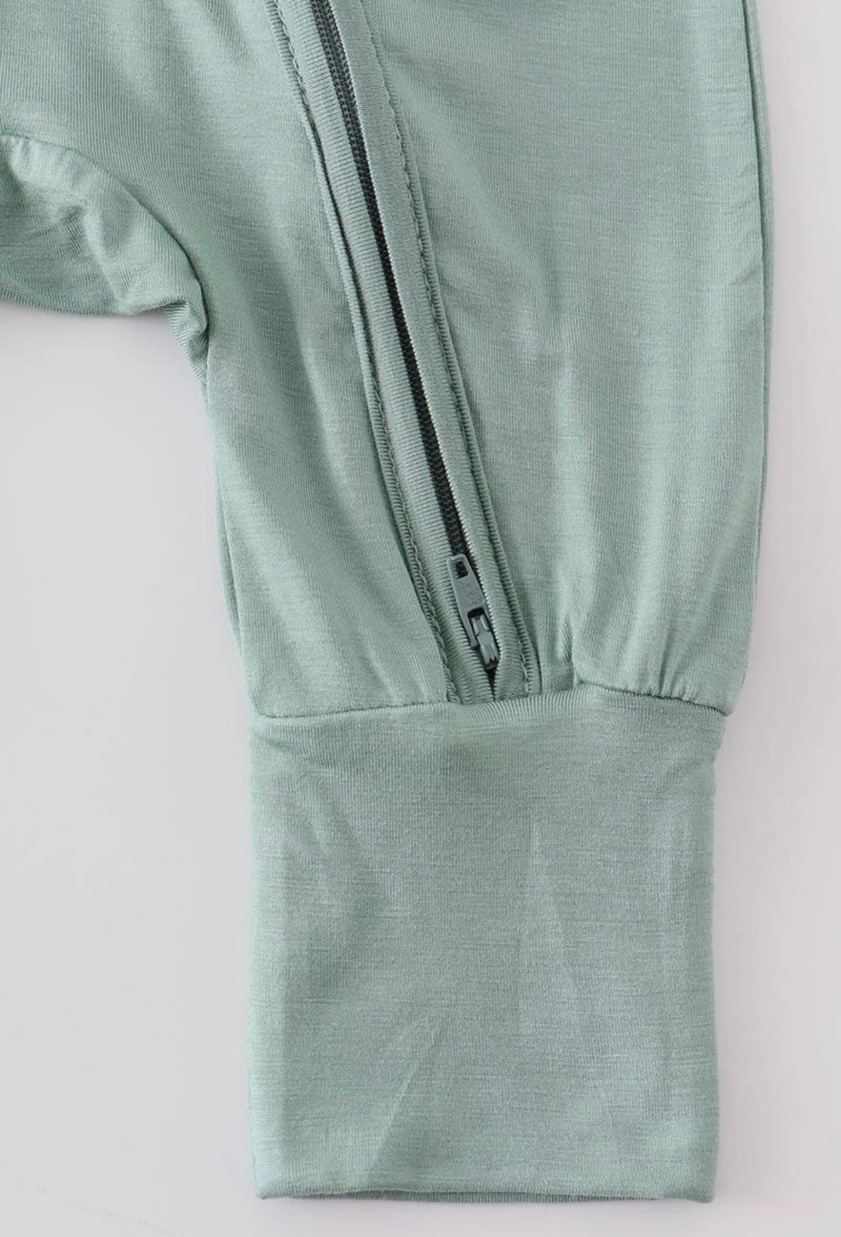 Bamboo Zipper Onesie -Teal