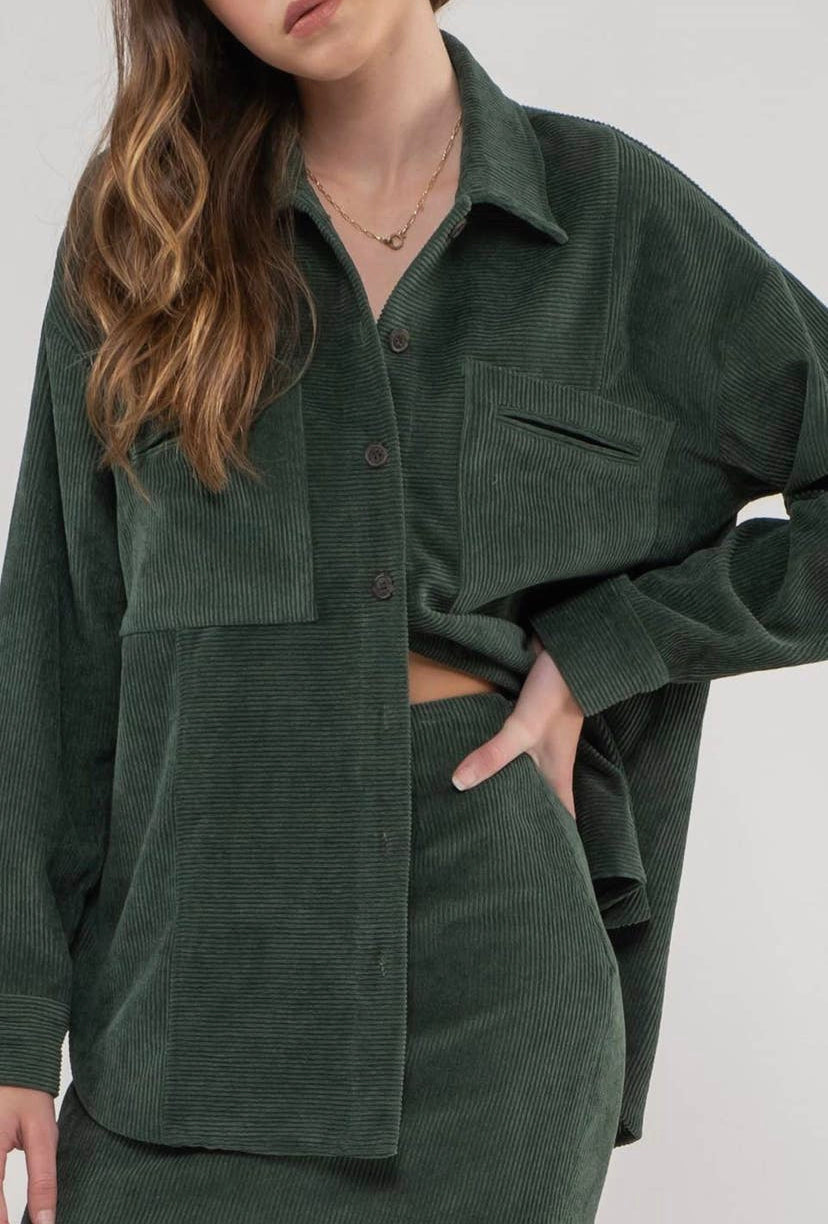 Callie Corduroy Button Up - 2 Colour Options