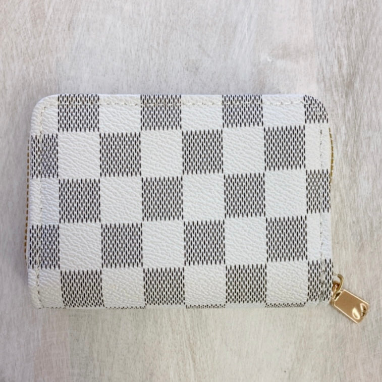 Checkered Card Wallet -3 Color Options