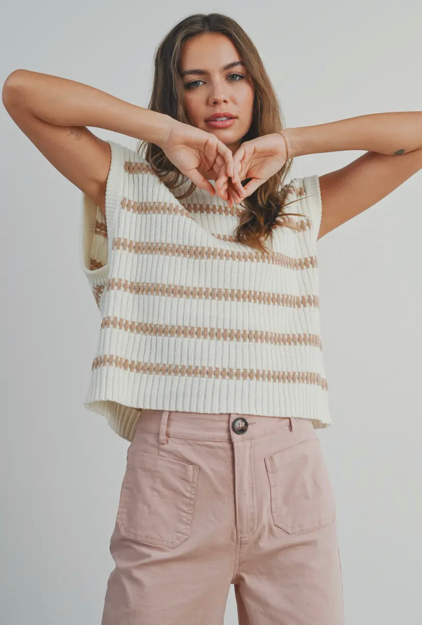 Silas Striped Knit Tank - 3 Colour Options