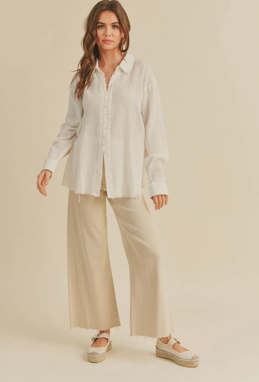 Addie Gauze Button Down