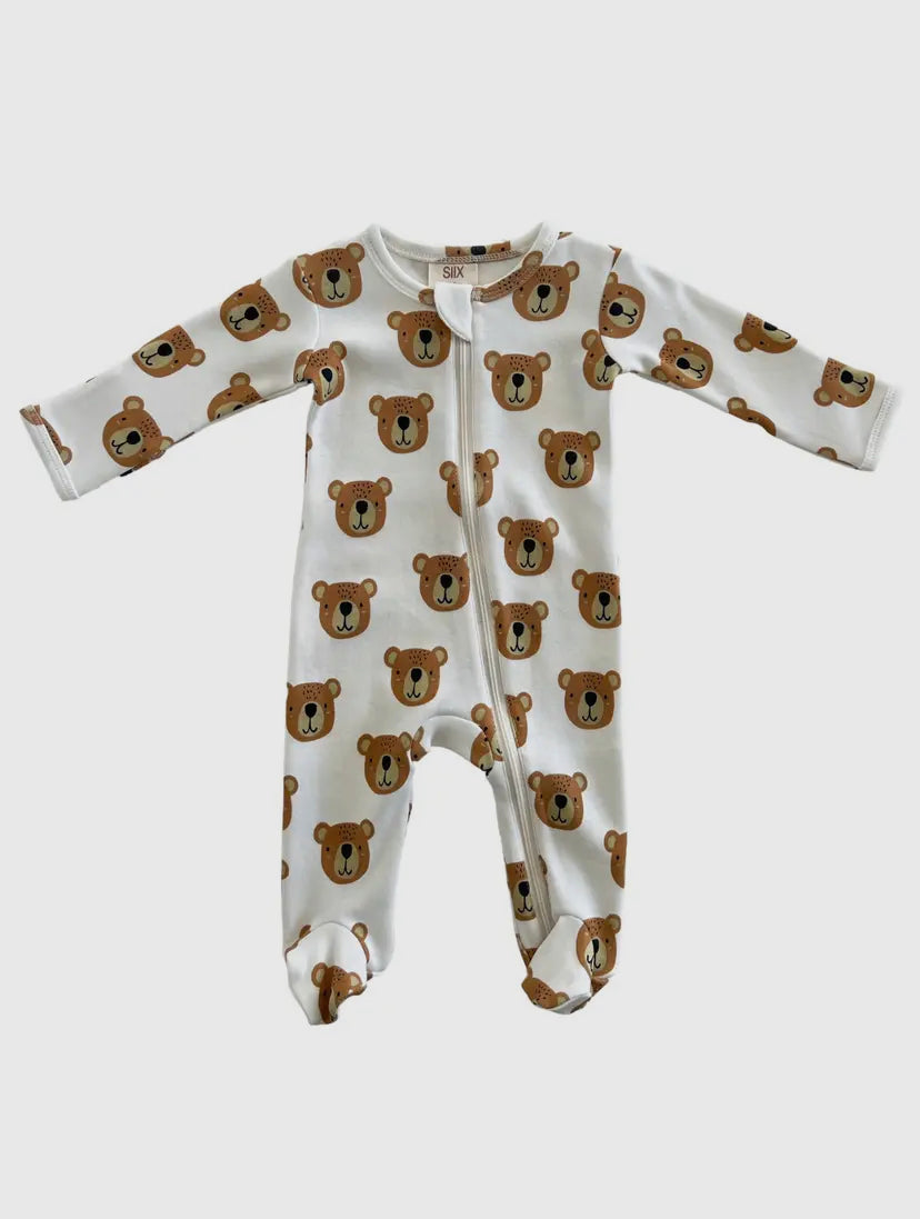 Baby Bear Organic Zip Onesie