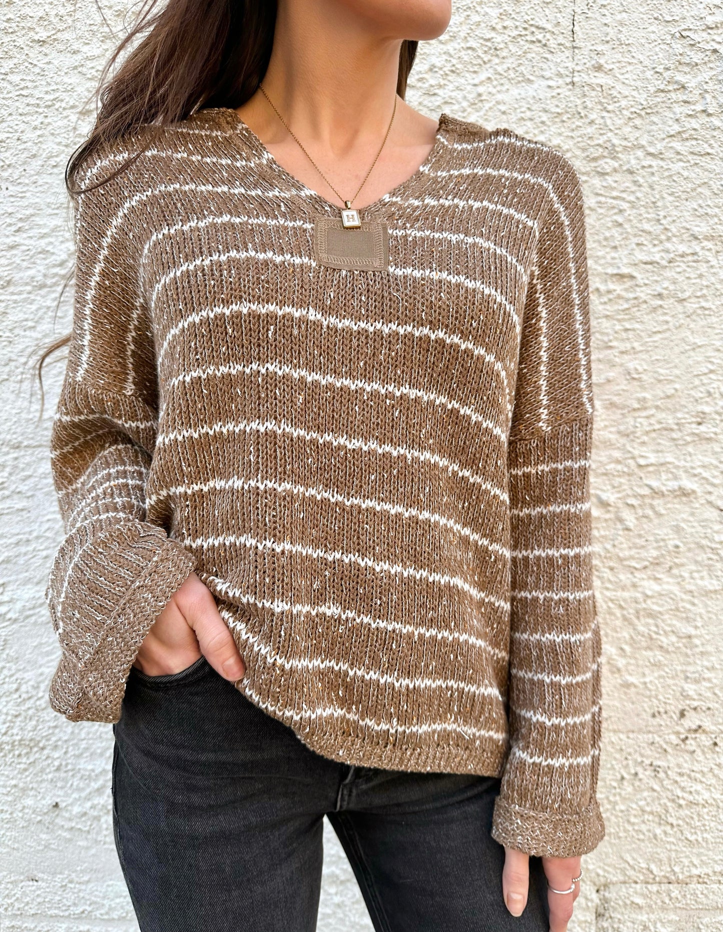 Brandi Striped Knit Sweater