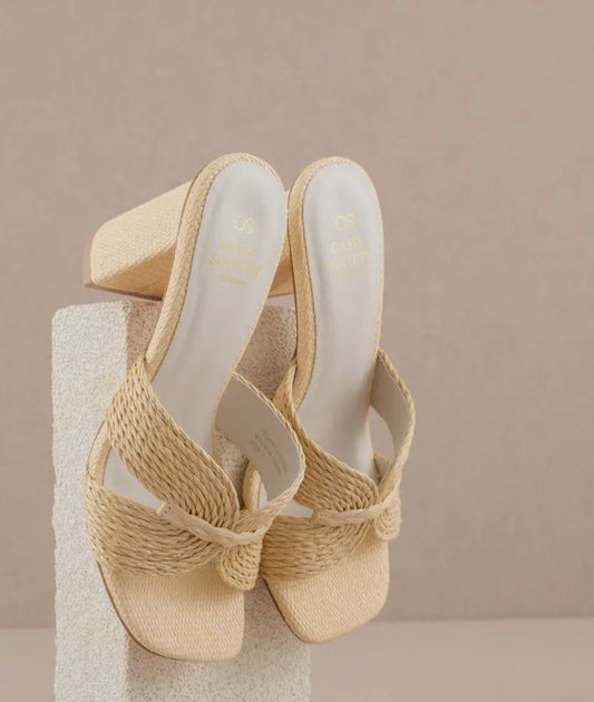 The Santiago Raffia Heel