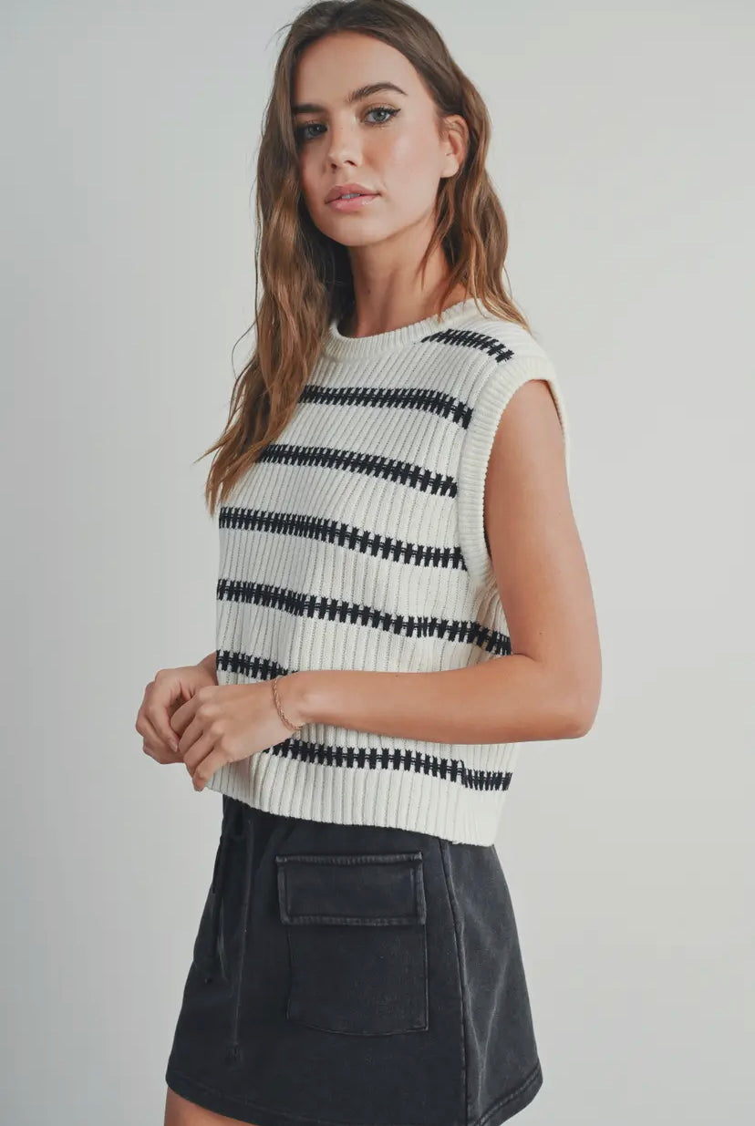 Silas Striped Knit Tank - 3 Colour Options