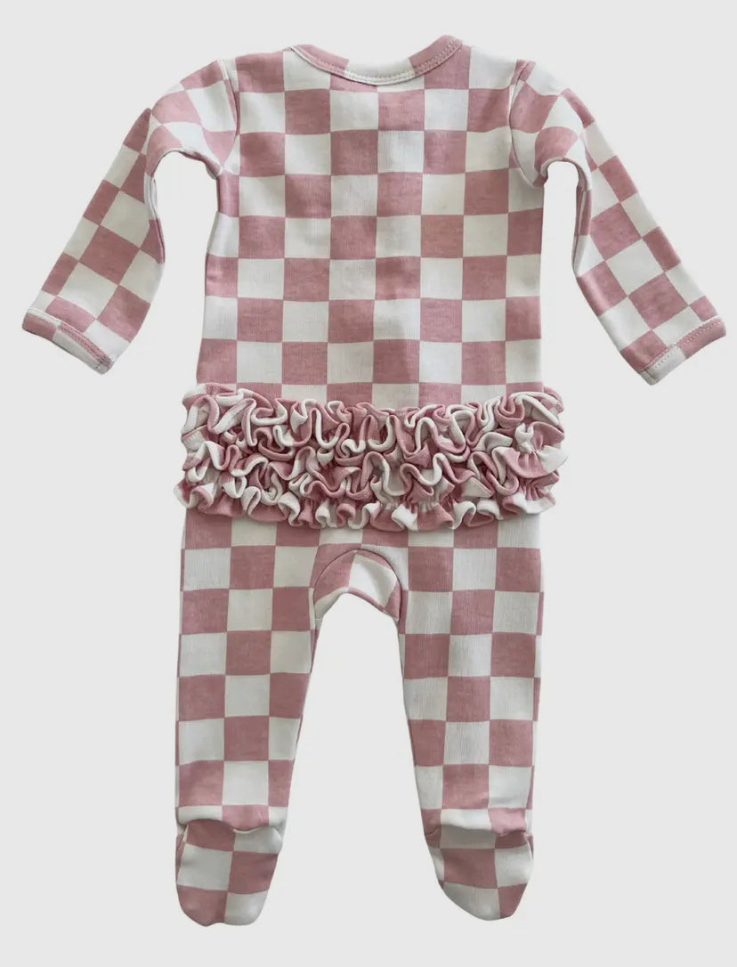 Strawberry Shortcake Checkerboard Frill Onesie