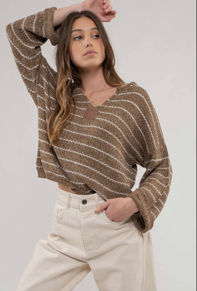 Brandi Striped Knit Sweater