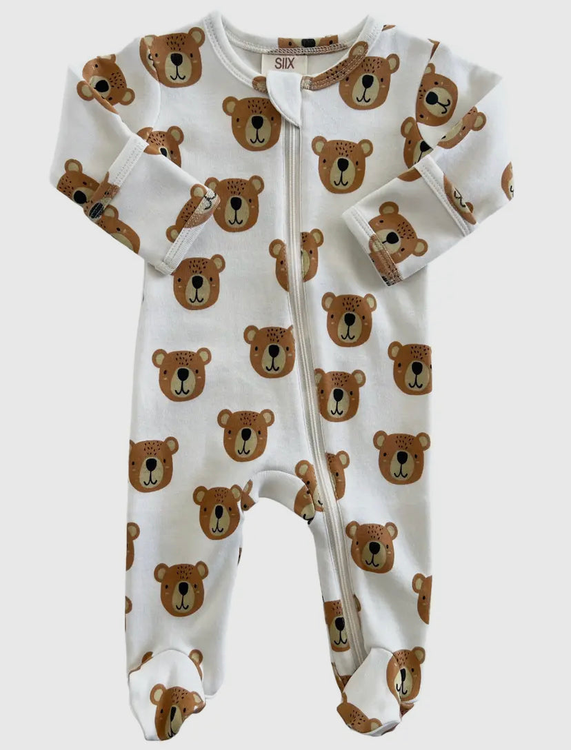 Baby Bear Organic Zip Onesie