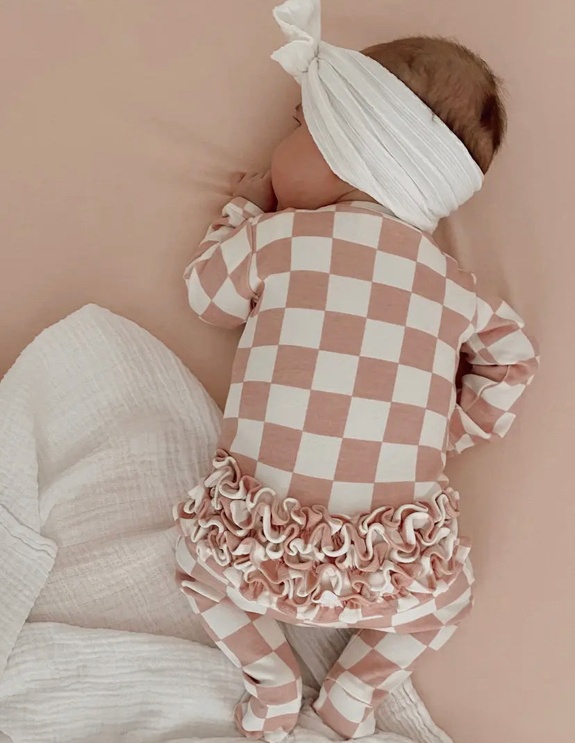 Strawberry Shortcake Checkerboard Frill Onesie