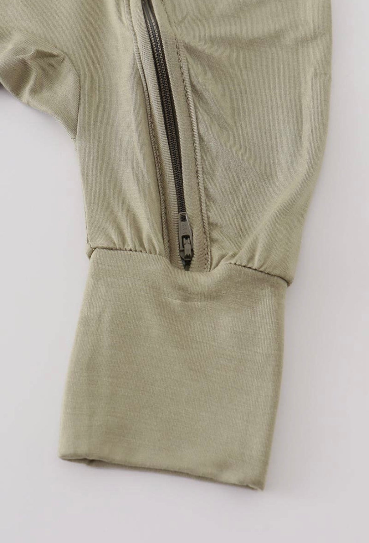 Bamboo Zipper Onesie -Sage