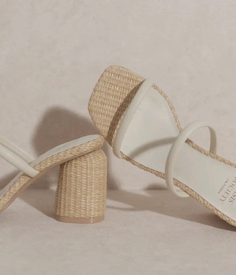 The Monroe Raffia Heels