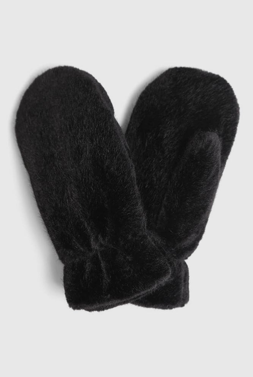 Solid Faux Fur Mittens | 4 Colour Options