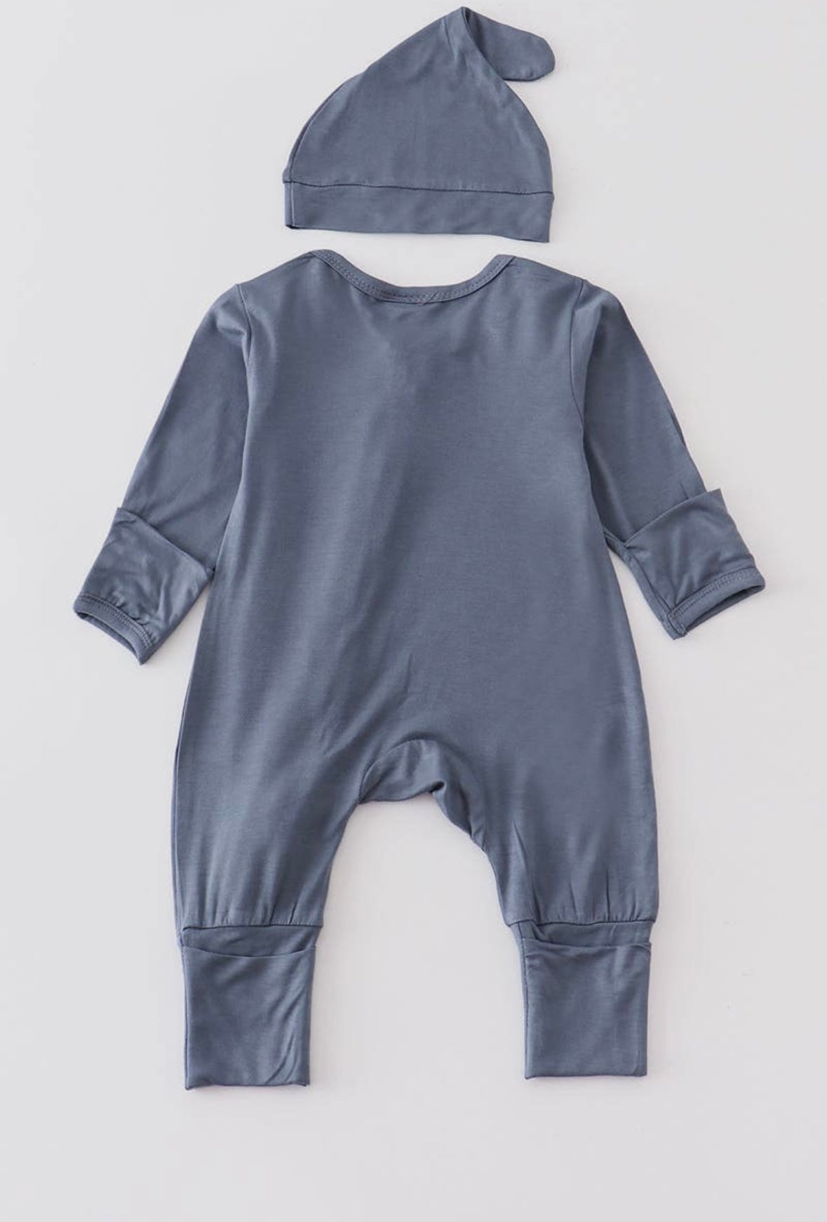 Bamboo Zipper Onesie -Navy