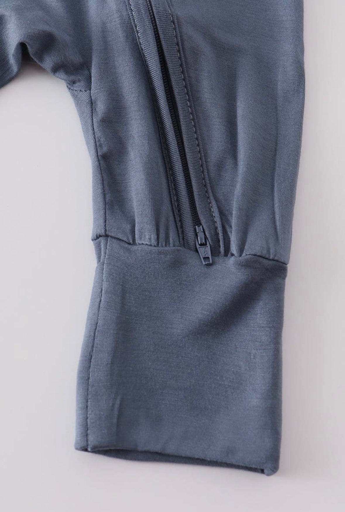 Bamboo Zipper Onesie -Navy