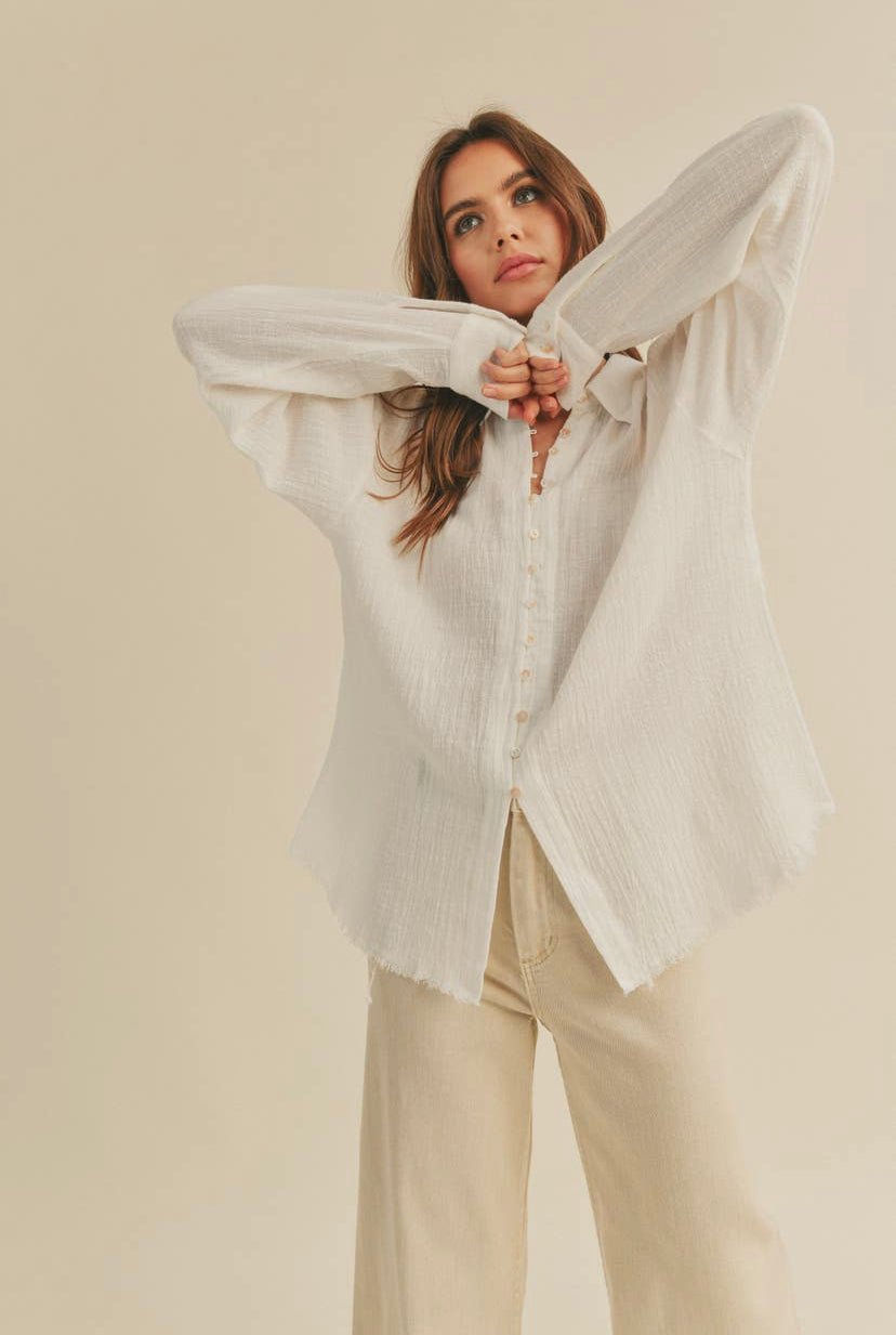 Addie Gauze Button Down