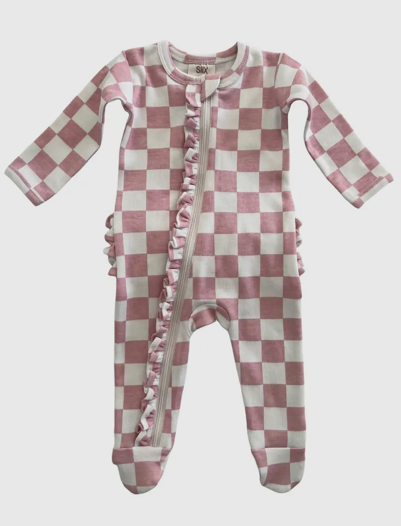 Strawberry Shortcake Checkerboard Frill Onesie