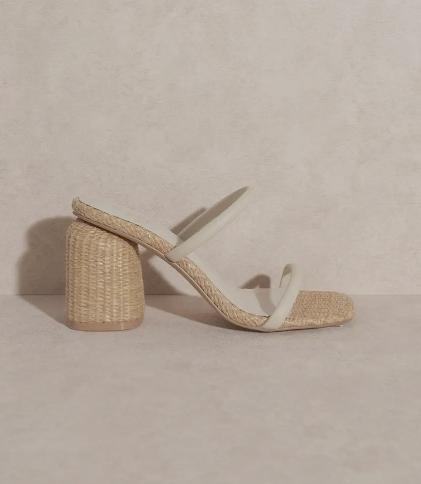 The Monroe Raffia Heels