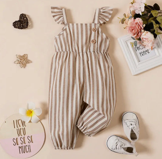 Striped Ruffle Jumpsuit