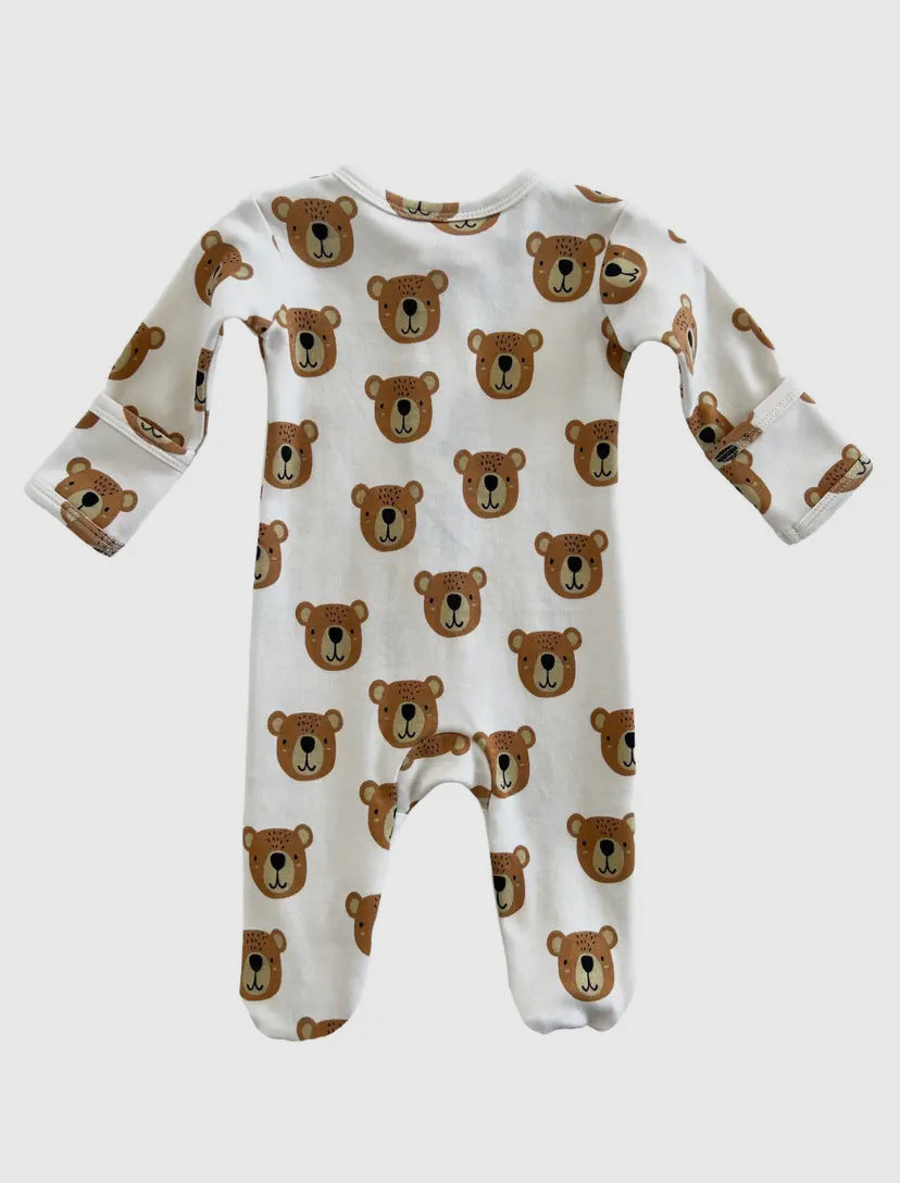 Baby Bear Organic Zip Onesie