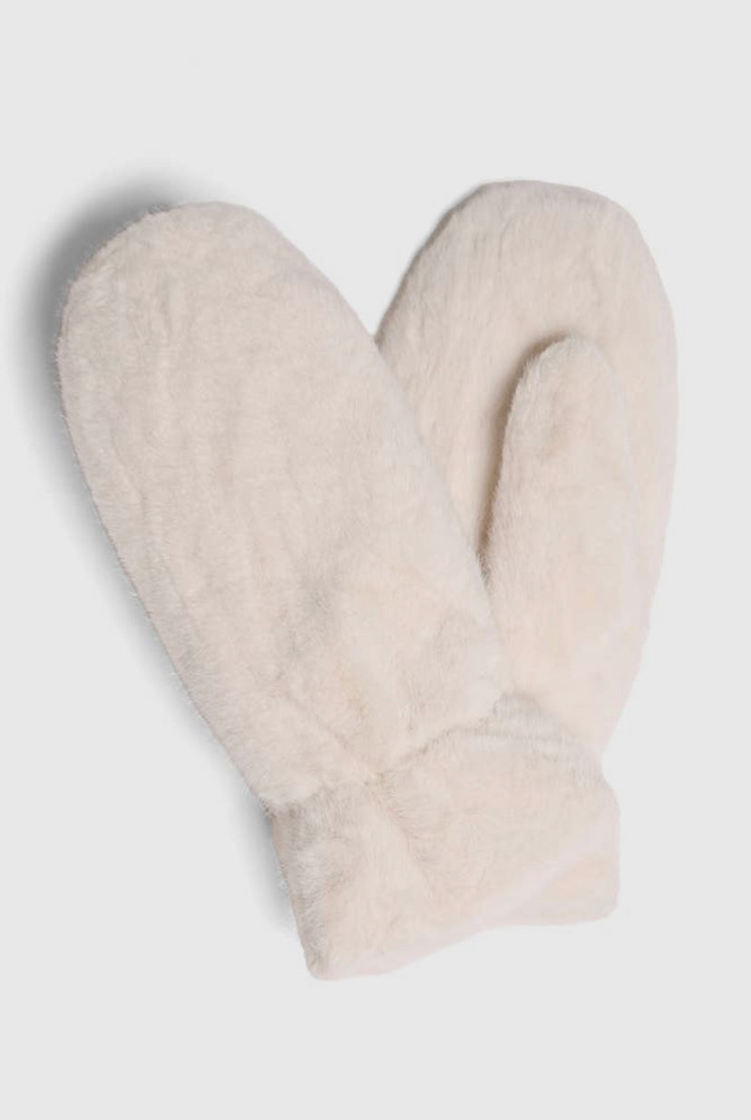 Solid Faux Fur Mittens | 4 Colour Options