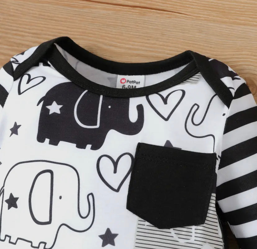 Elephant Print Onesie