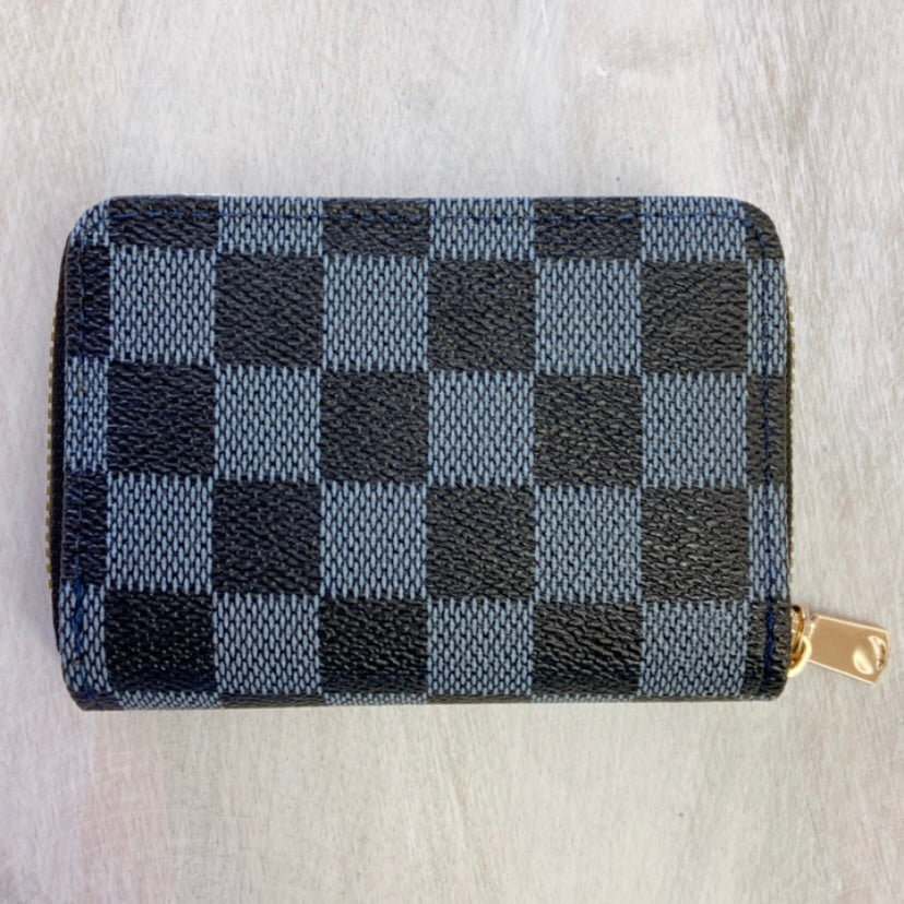 Checkered Card Wallet -3 Color Options