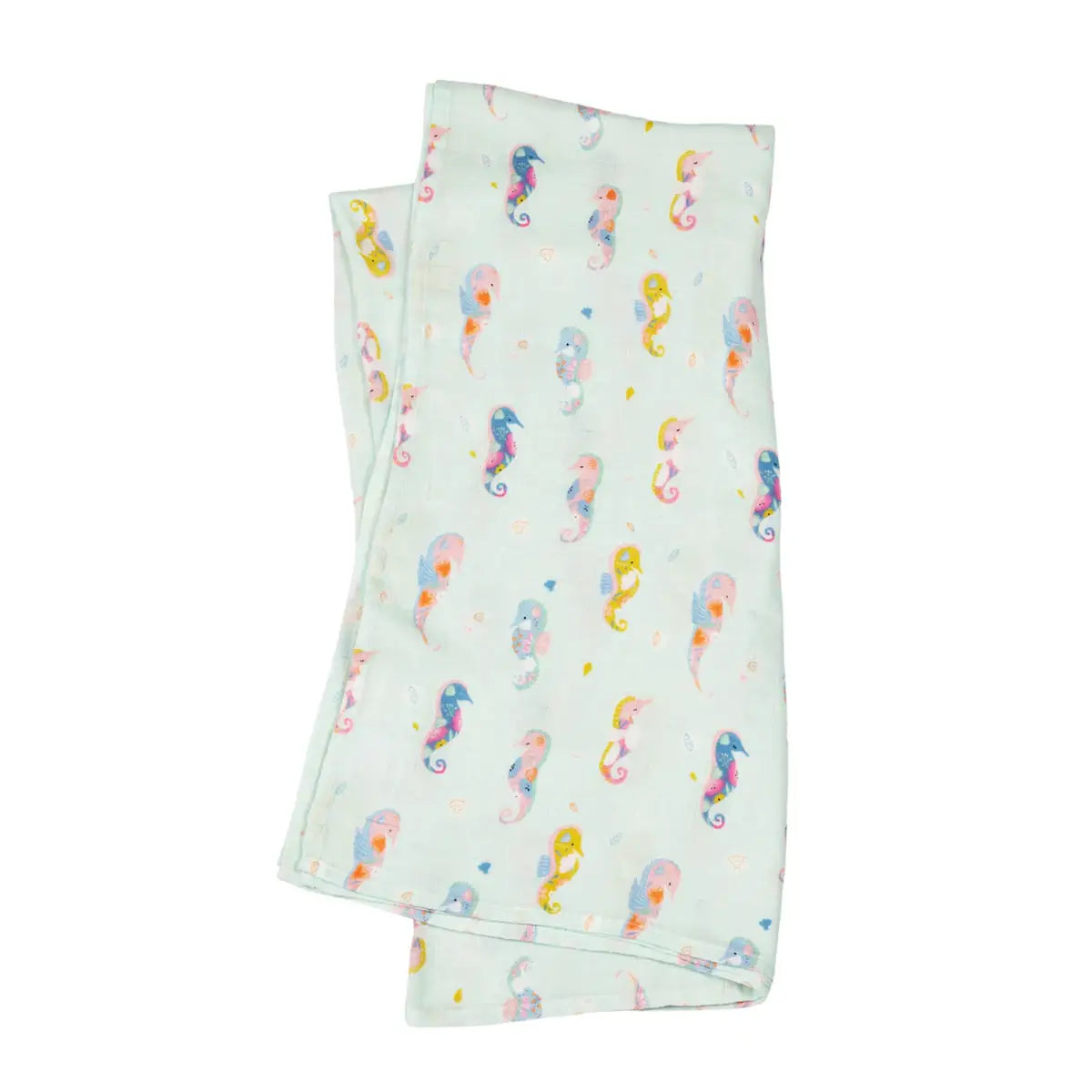 LOULOU LOLLIPOP | Muslin Swaddle | Painterly Seahorse